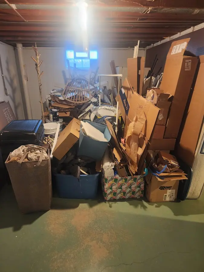 Roll-off dumpster container at job site for Cleanout Dumpster Rental in Grayson